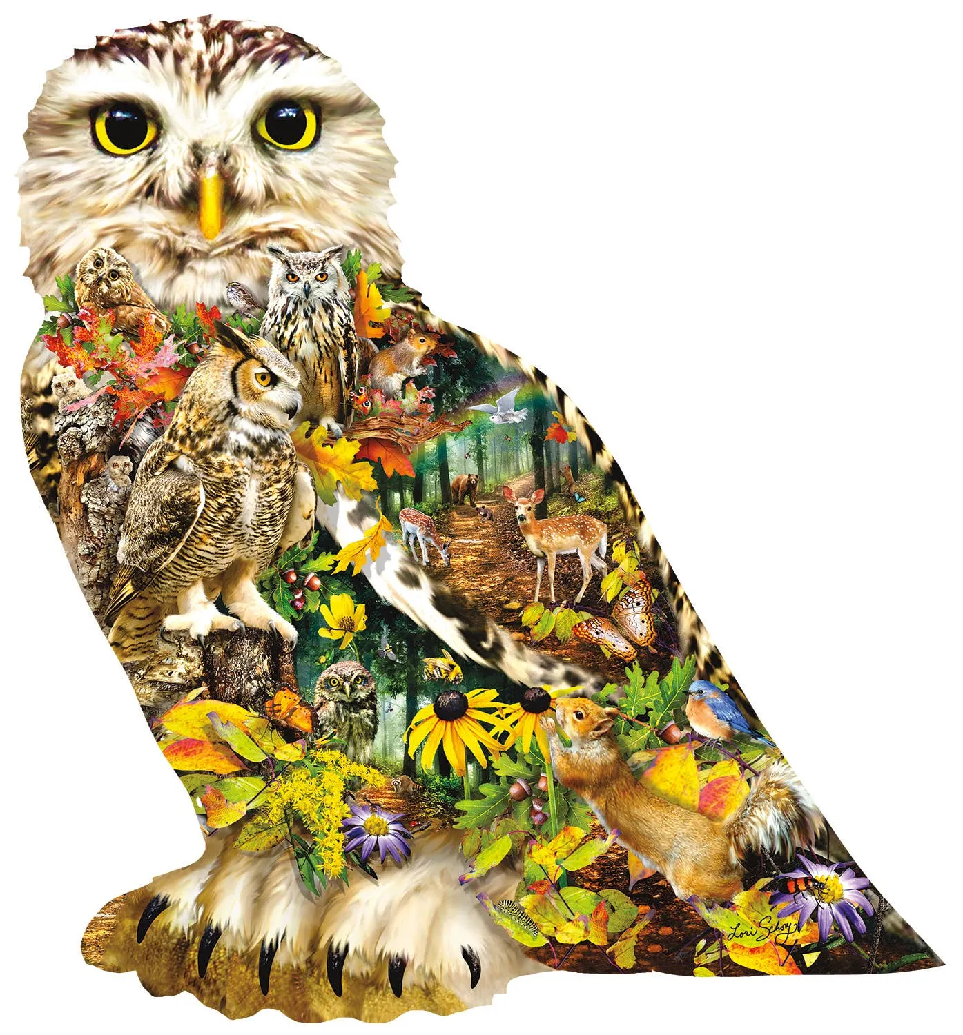 0847 Forest Messenger Shaped Puzzle