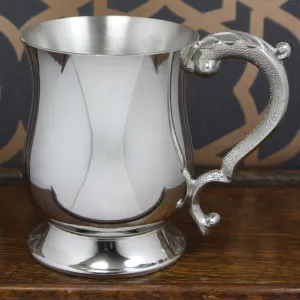 1 Pint Pewter Beer Mug Tankard - Georgian Design