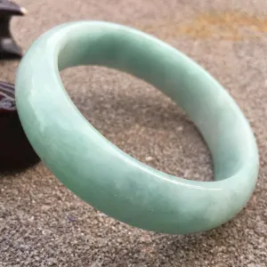 10% OFF- 57/58/59mm Certified Natural Lavender Light Green Jadeite Emerald A Jade HandCarved Lucky Bracelet Bangle GX381