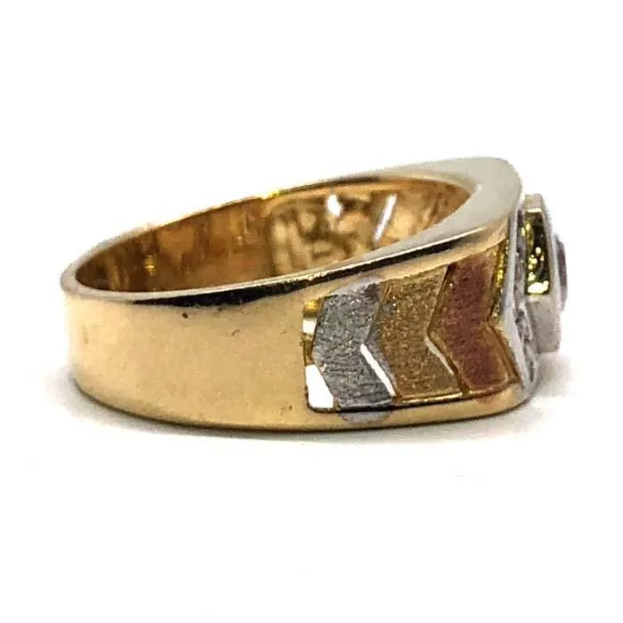 10K Yellow & White Gold Two-Tone Ring MRG-188