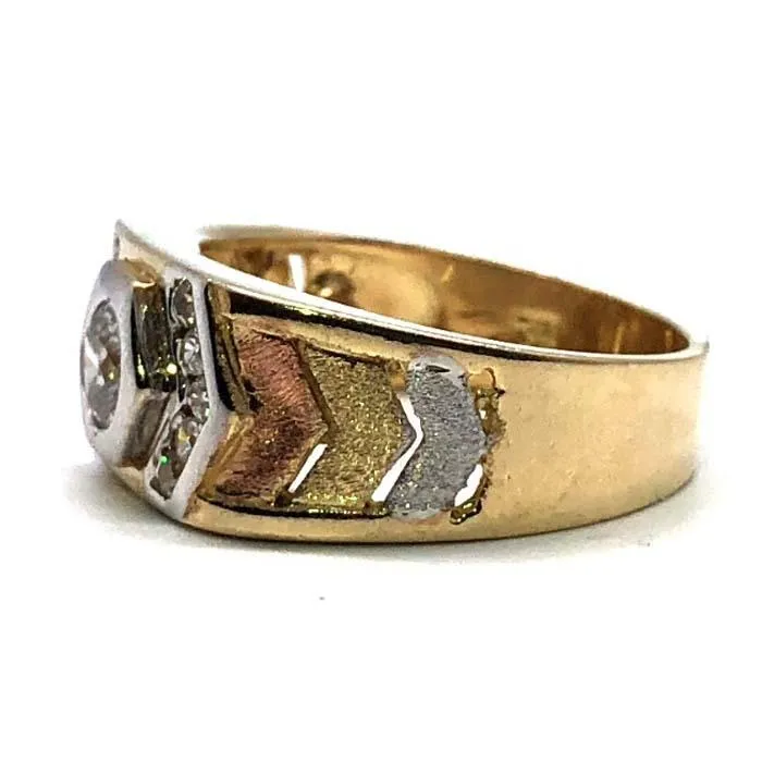 10K Yellow & White Gold Two-Tone Ring MRG-188