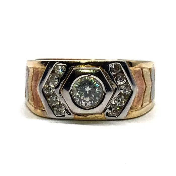 10K Yellow & White Gold Two-Tone Ring MRG-188