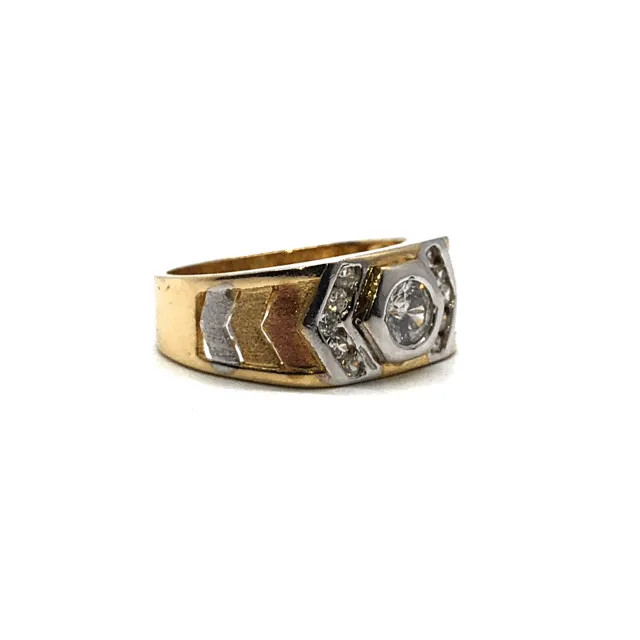 10K Yellow & White Gold Two-Tone Ring MRG-188