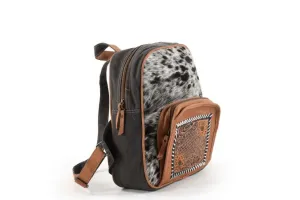 13" x 14.5" Leather Backpack With Cowhide