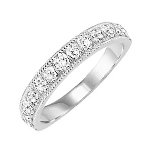14KT White Gold & Diamond Diamond Overatures Band Ring  - 3/4 ctw