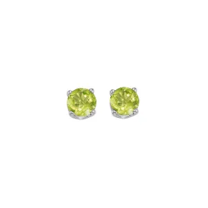 14KT White Gold Classic Book Color Stud Earrings