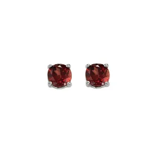 14KT White Gold Classic Book Color Stud Earrings