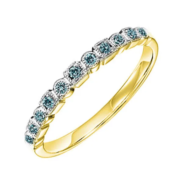 14KT Yellow Gold & Diamond Classic Book Stackable Fashion Ring  - 1/10 ctw