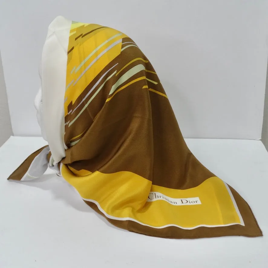 1960s Christian Dior Silk Scarf