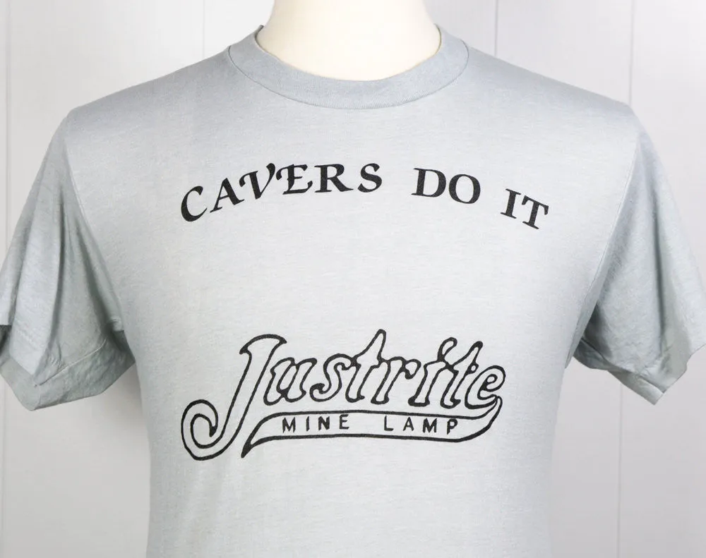 1980's Cavers Do It Justrite Mine Lamp T-Shirt - Size L
