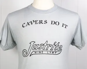 1980's Cavers Do It Justrite Mine Lamp T-Shirt - Size L