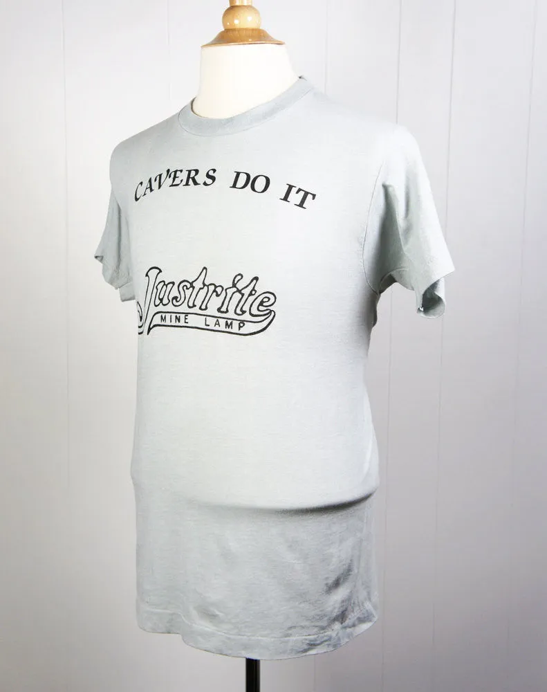 1980's Cavers Do It Justrite Mine Lamp T-Shirt - Size L