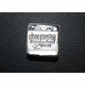 2 Troy Oz. MK BarZ "The Cube" Stamped .999 Fine Silver