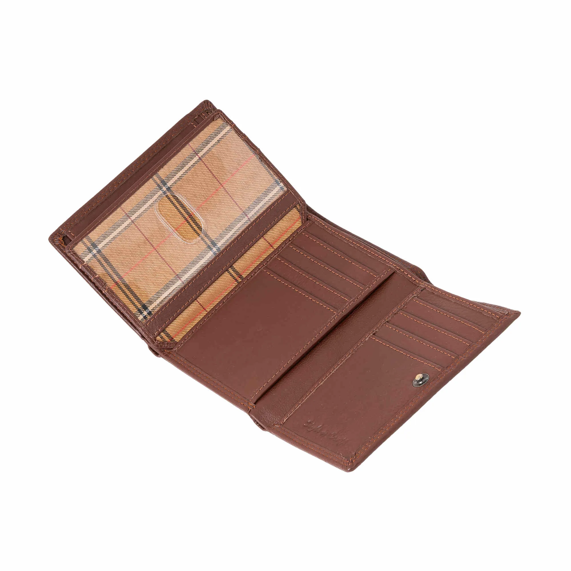 391109 Women's Trifold Leather Wallet in Brown Color | Style n Craft