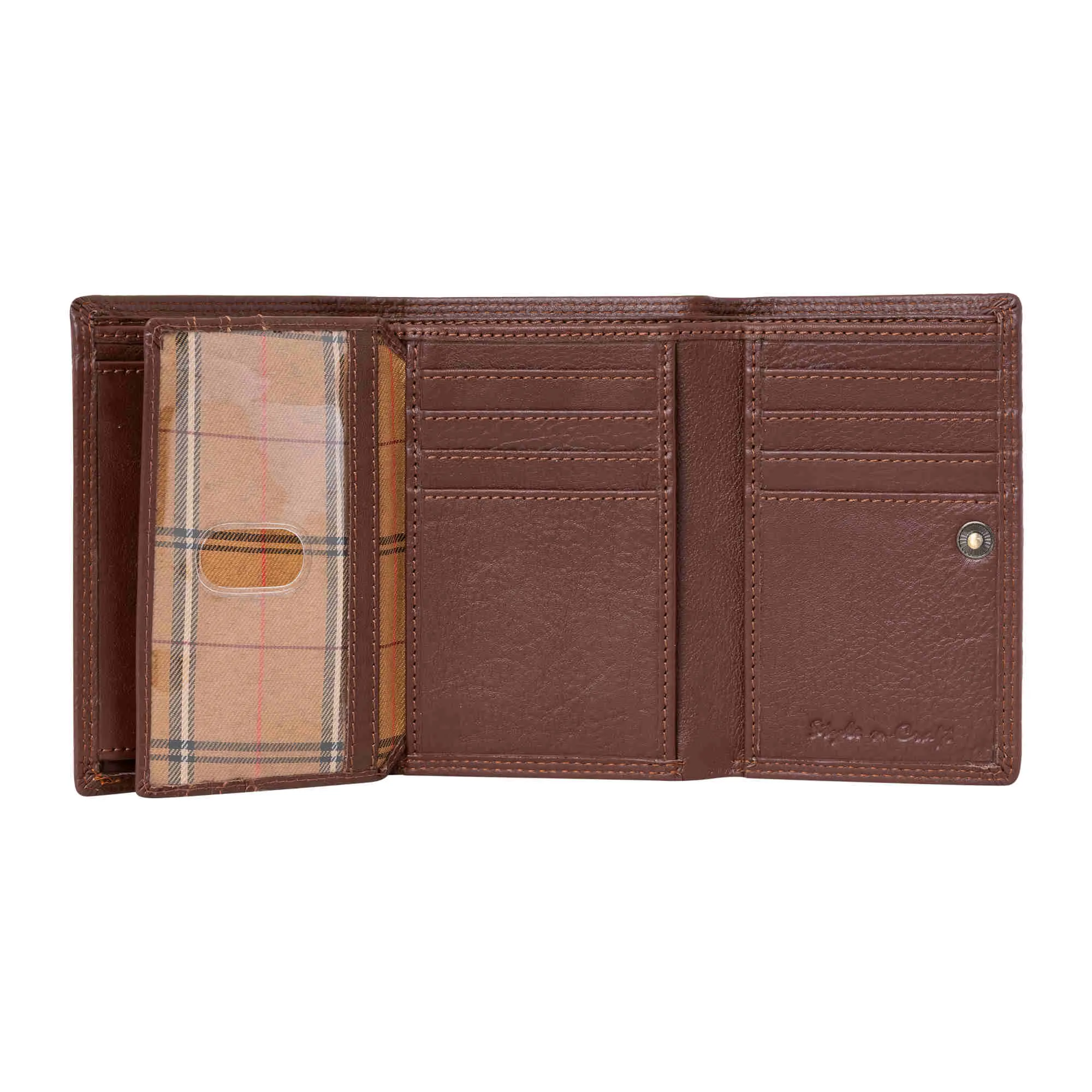 391109 Women's Trifold Leather Wallet in Brown Color | Style n Craft