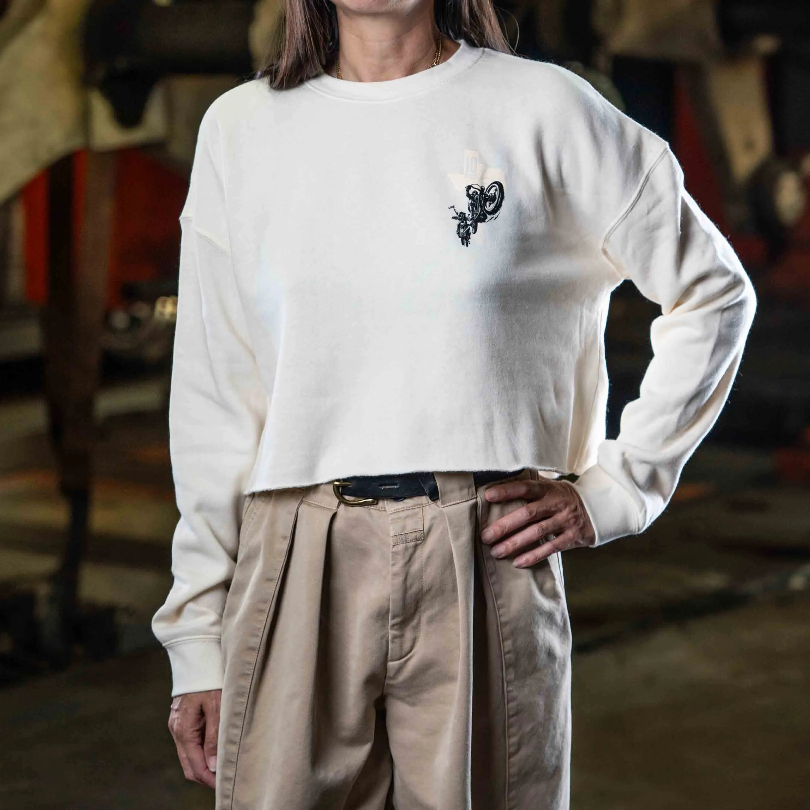 4. Women's 10 Year Crop Sweatshirt