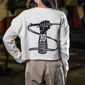 4. Women's 10 Year Crop Sweatshirt