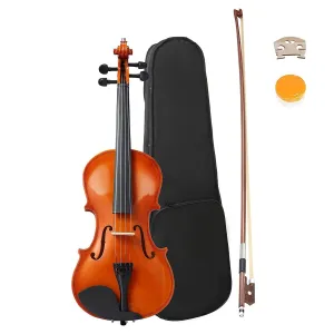 4/4 Full Size Violin Set Kids Premium Handcraft Violin with Case for Age 11 