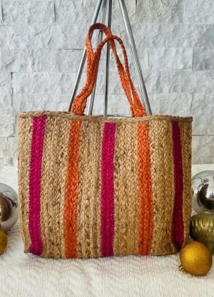 8035 - JUTE HANDBAG PRE-PACK 3 PCS UNIT PRICE $18.95