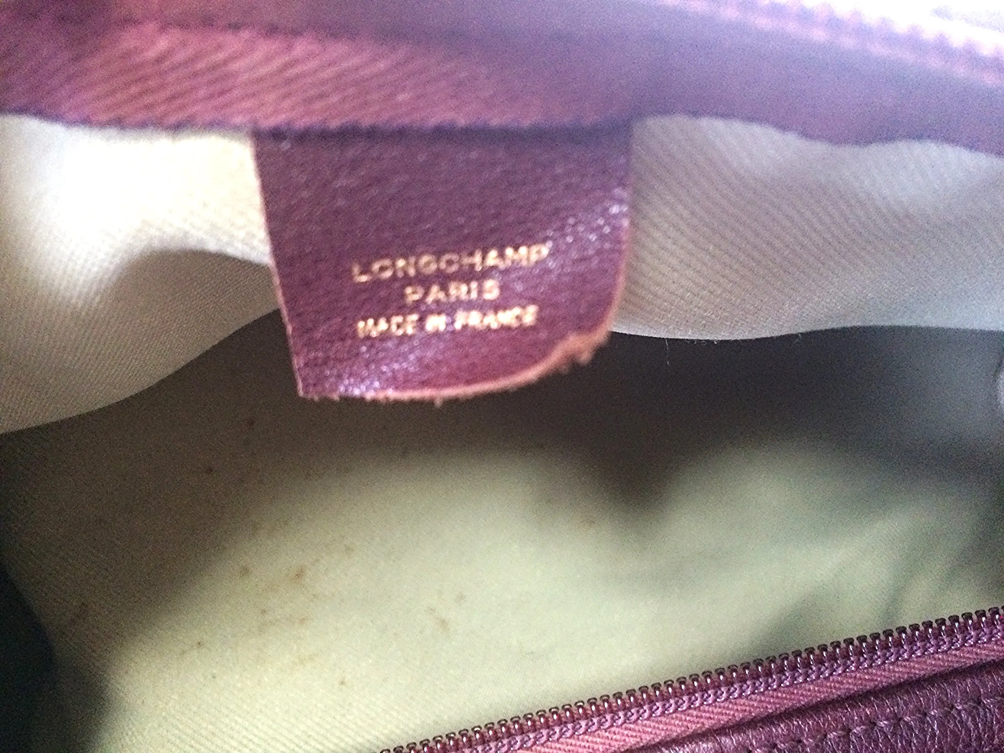 80's Vintage Longchamp rare dark wine leather duffle bag, mini travel purse. Classic bag for unisex use.