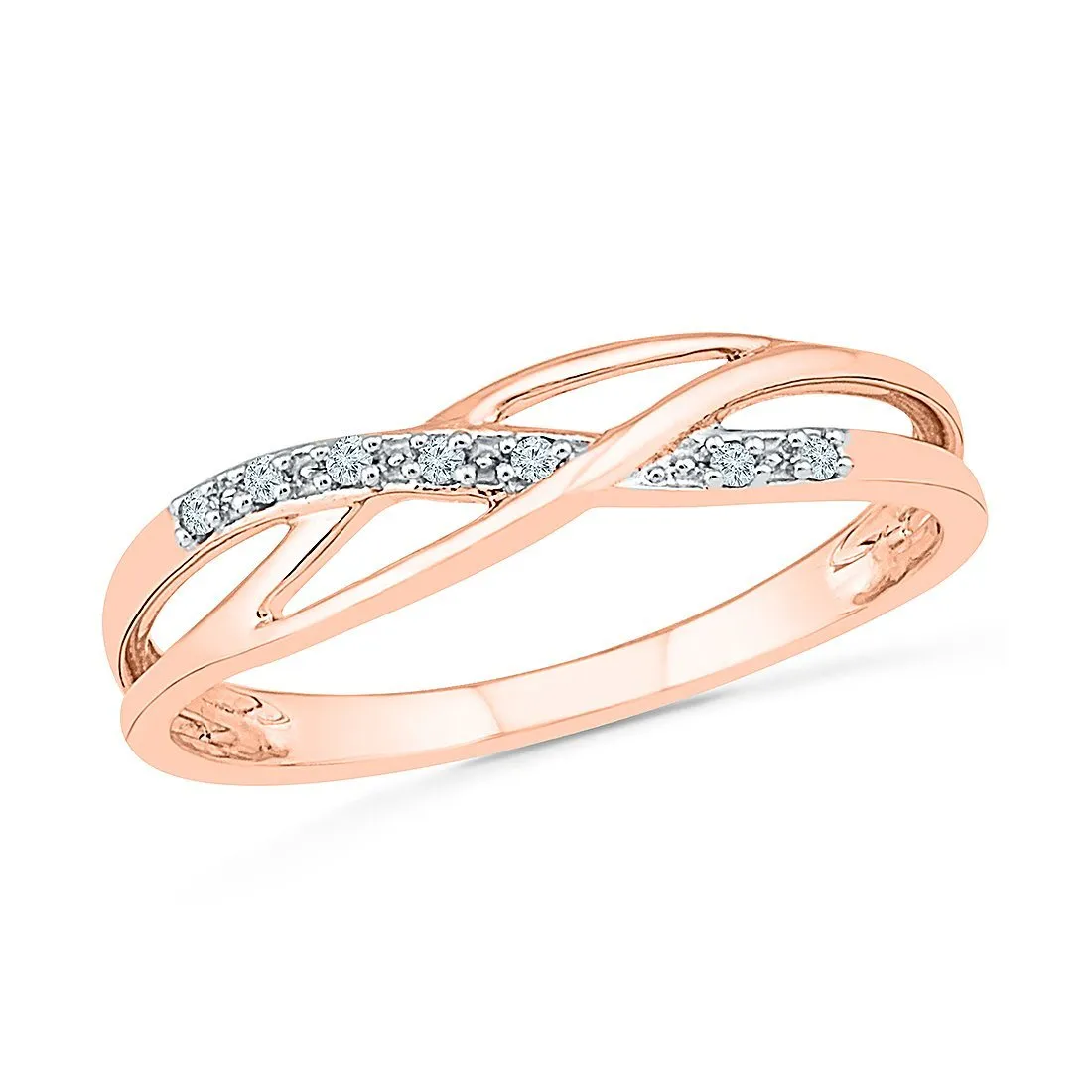 9ct Rose Diamond Stackable Ring