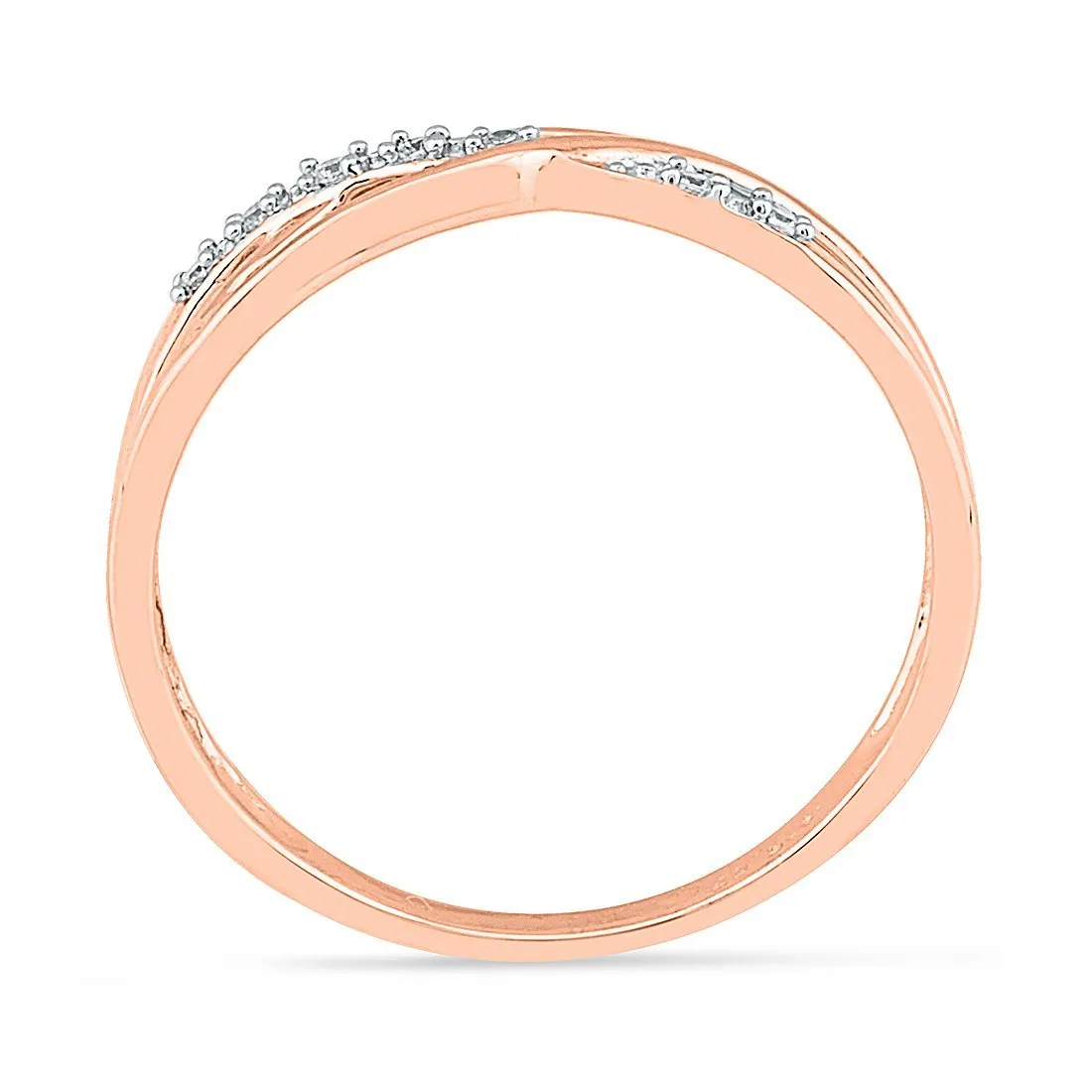 9ct Rose Diamond Stackable Ring
