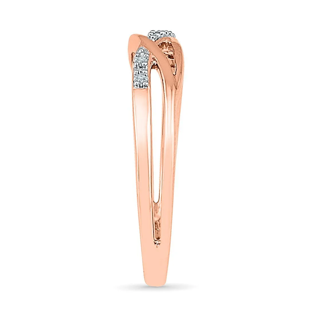 9ct Rose Diamond Stackable Ring