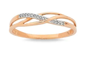9ct Rose Diamond Stackable Ring