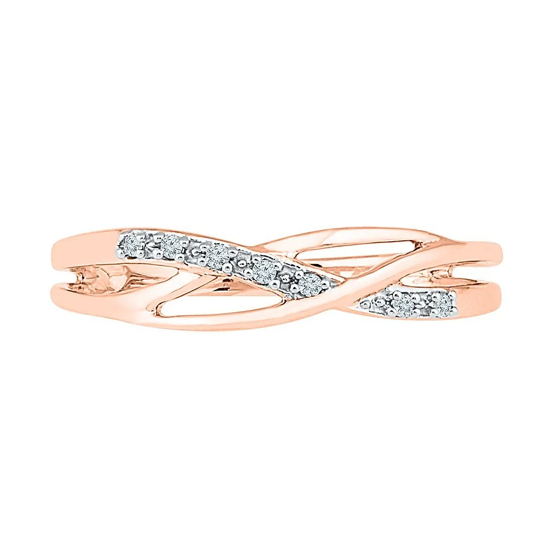 9ct Rose Diamond Stackable Ring