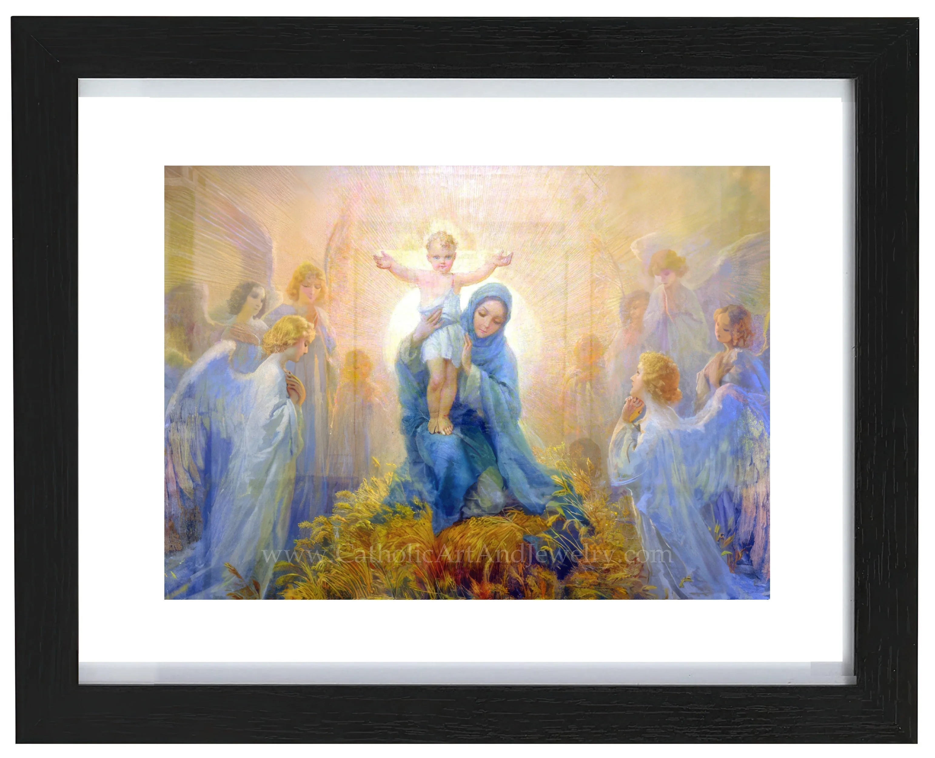 Adoration of the Angels – Cleto Luzzi – Catholic Art Print  – Christmas – Unique Catholic Gift – Archival Quality