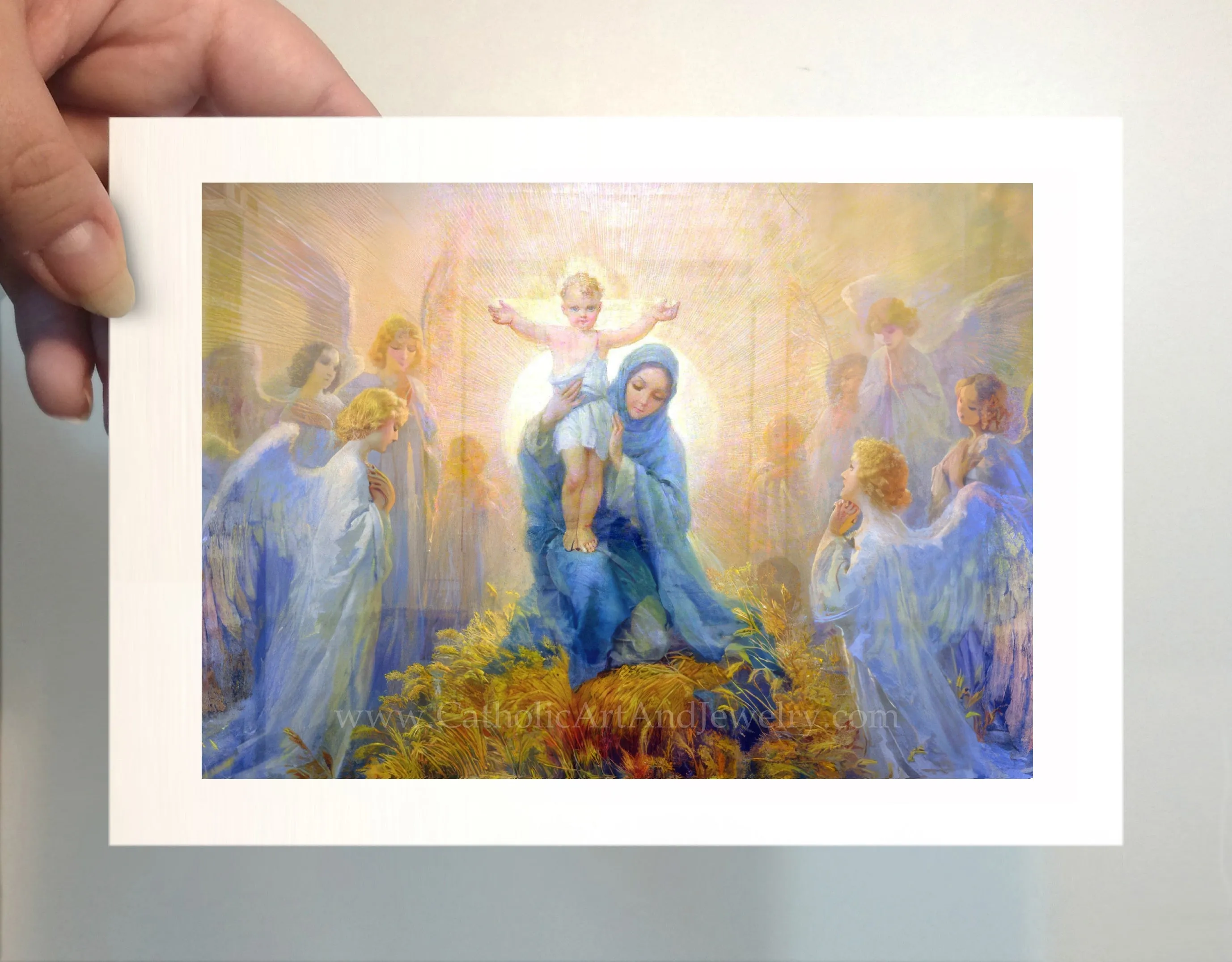 Adoration of the Angels – Cleto Luzzi – Catholic Art Print  – Christmas – Unique Catholic Gift – Archival Quality