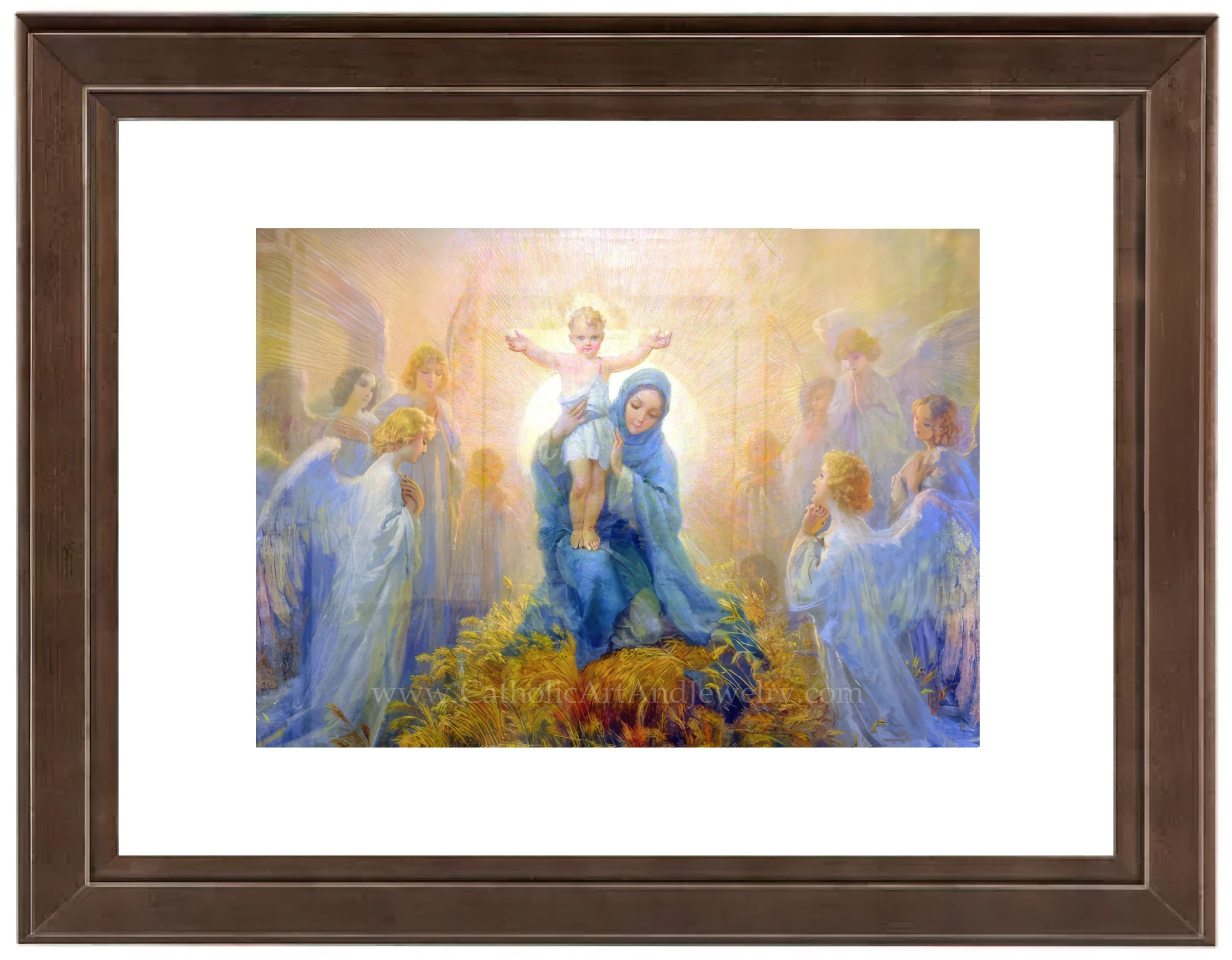 Adoration of the Angels – Cleto Luzzi – Catholic Art Print  – Christmas – Unique Catholic Gift – Archival Quality