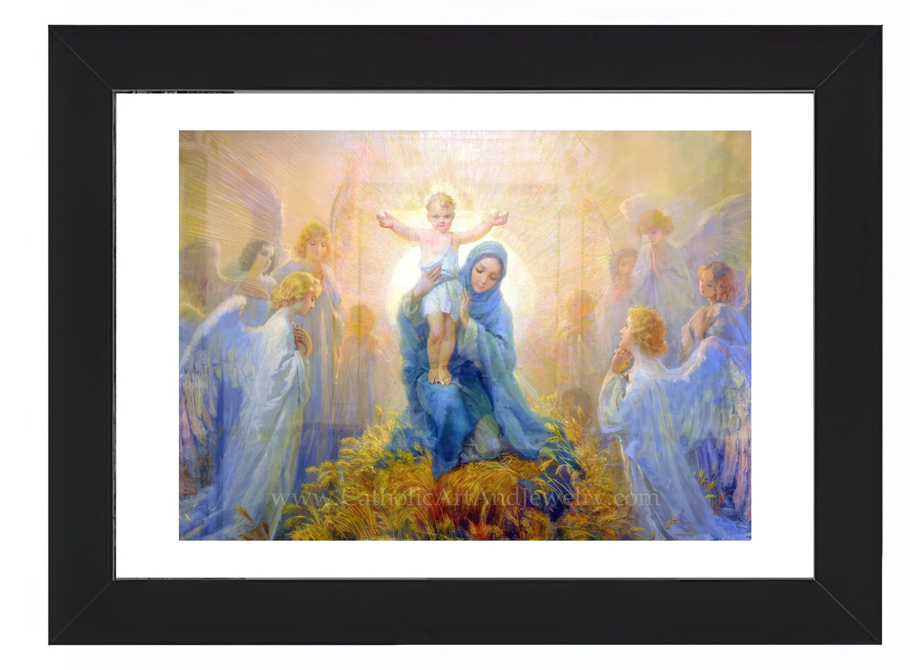 Adoration of the Angels – Cleto Luzzi – Catholic Art Print  – Christmas – Unique Catholic Gift – Archival Quality