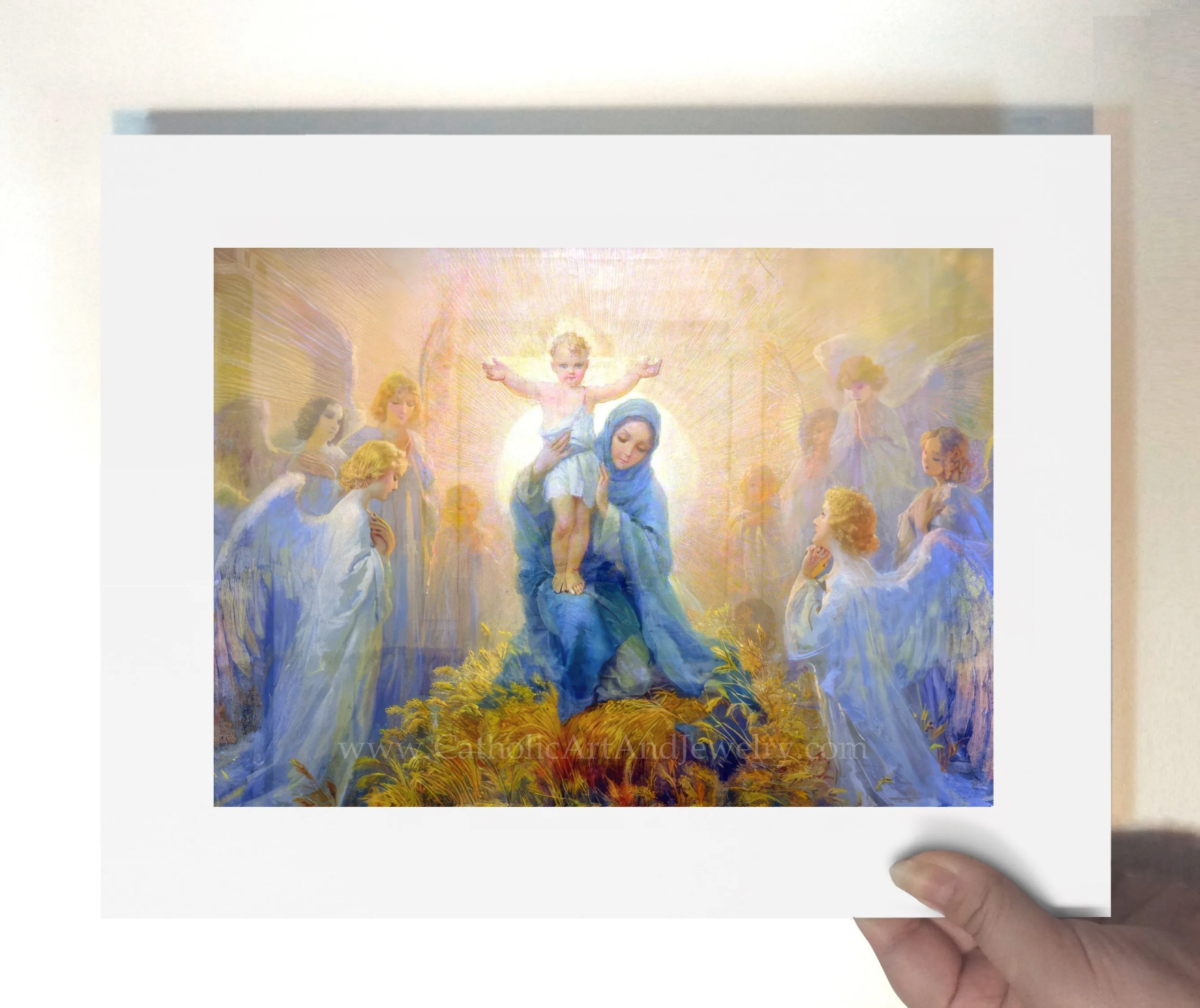 Adoration of the Angels – Cleto Luzzi – Catholic Art Print  – Christmas – Unique Catholic Gift – Archival Quality