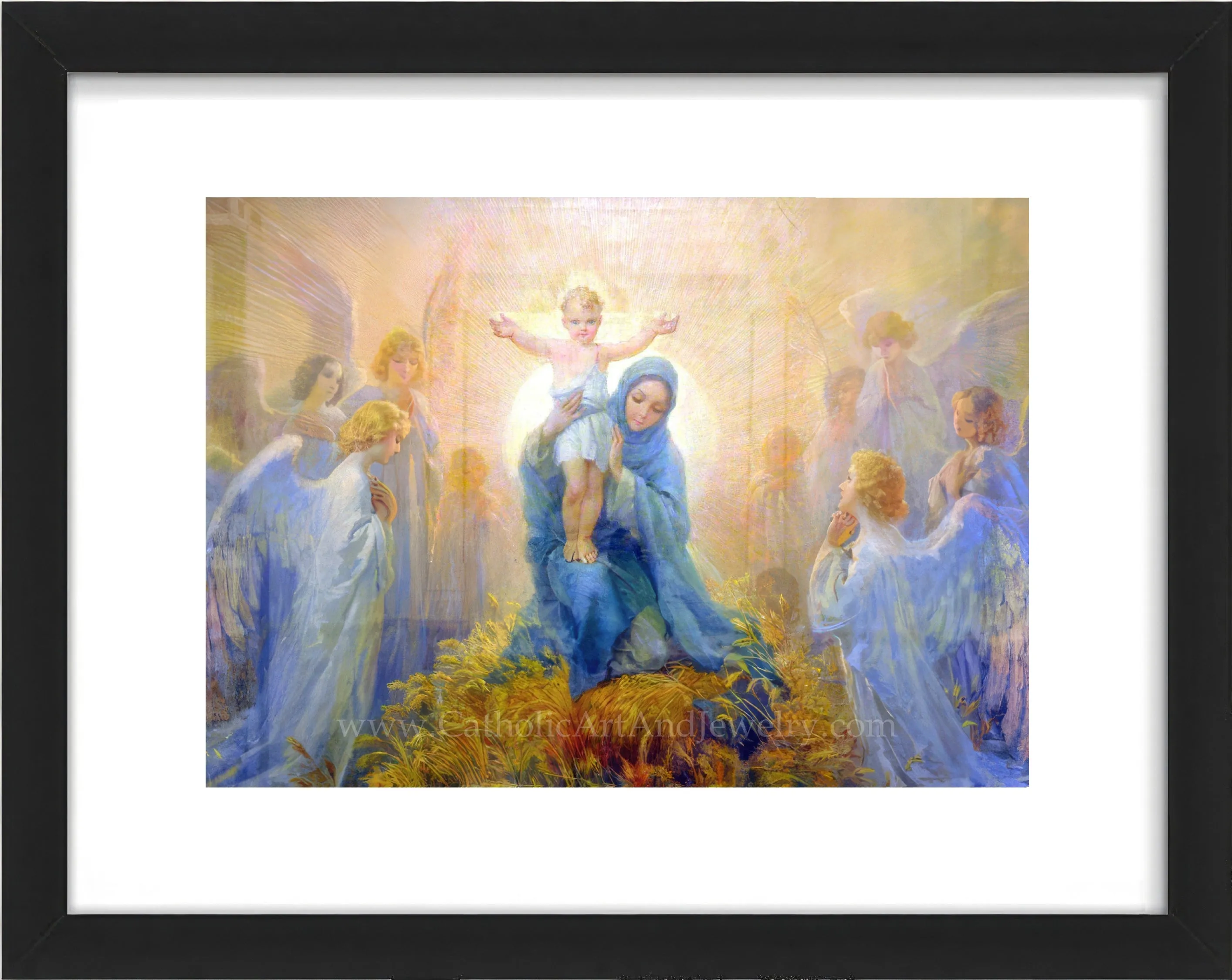 Adoration of the Angels – Cleto Luzzi – Catholic Art Print  – Christmas – Unique Catholic Gift – Archival Quality