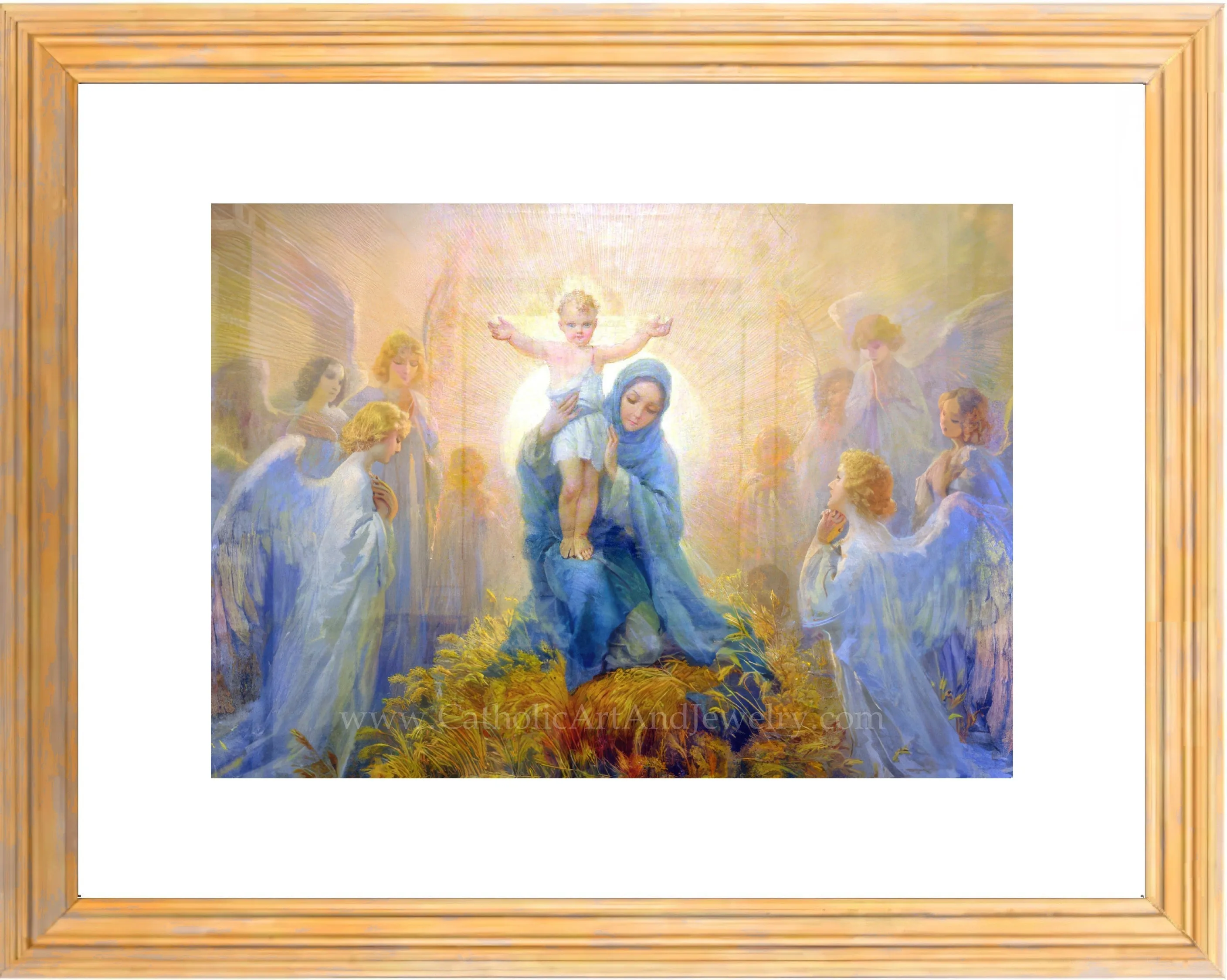 Adoration of the Angels – Cleto Luzzi – Catholic Art Print  – Christmas – Unique Catholic Gift – Archival Quality