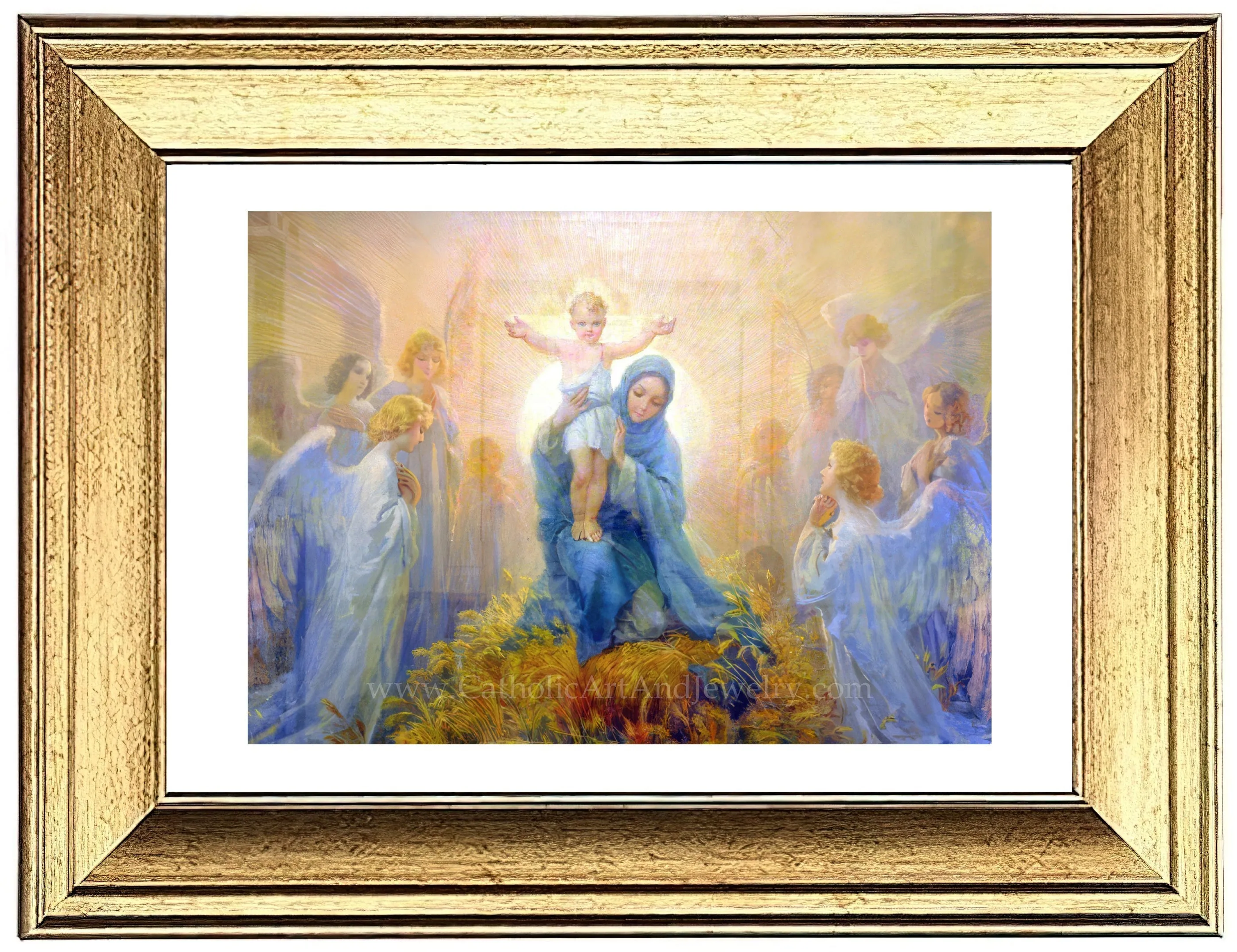 Adoration of the Angels – Cleto Luzzi – Catholic Art Print  – Christmas – Unique Catholic Gift – Archival Quality