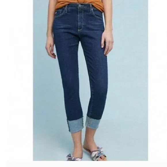 Adriano Goldschmeid for Anthropologie The Stevie Cuff straight leg jeans size 26