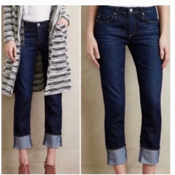 Adriano Goldschmeid for Anthropologie The Stevie Cuff straight leg jeans size 26