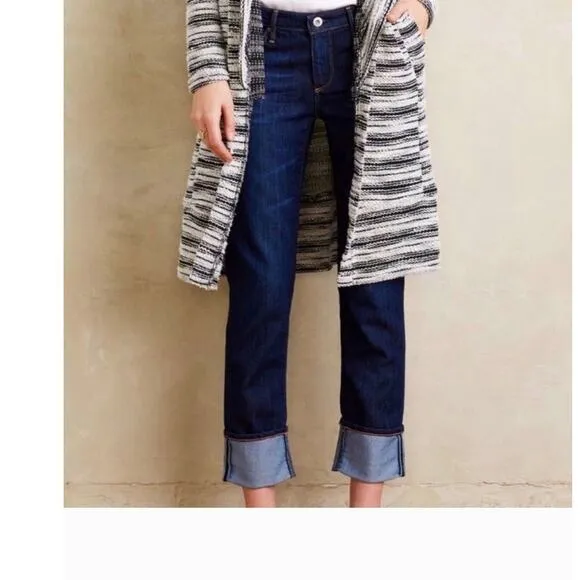 Adriano Goldschmeid for Anthropologie The Stevie Cuff straight leg jeans size 26