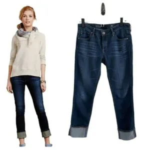 Adriano Goldschmeid for Anthropologie The Stevie Cuff straight leg jeans size 26