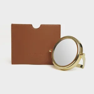 Alice Wheeler Venice Mirror & Pouch Tan