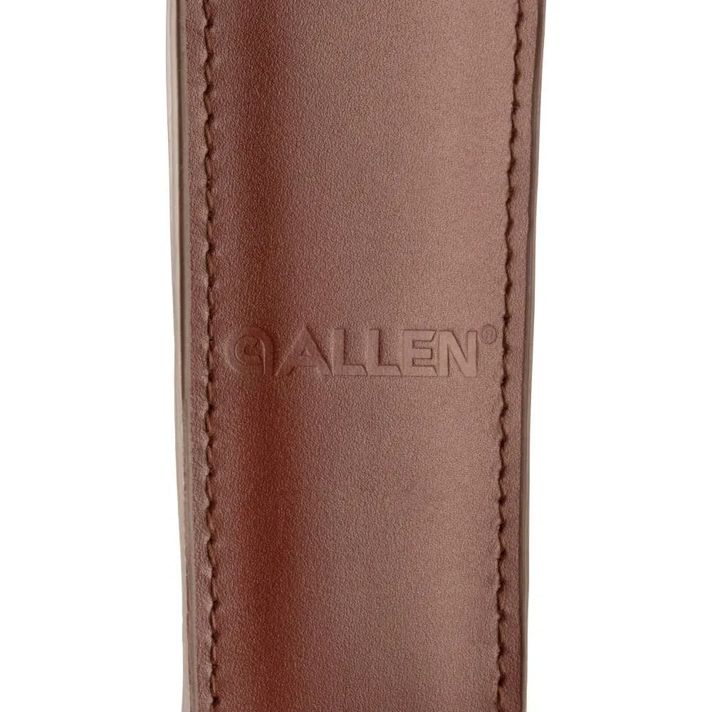 Allen Deer Head Padded Leather Rifle Sling with Swivels, Brown