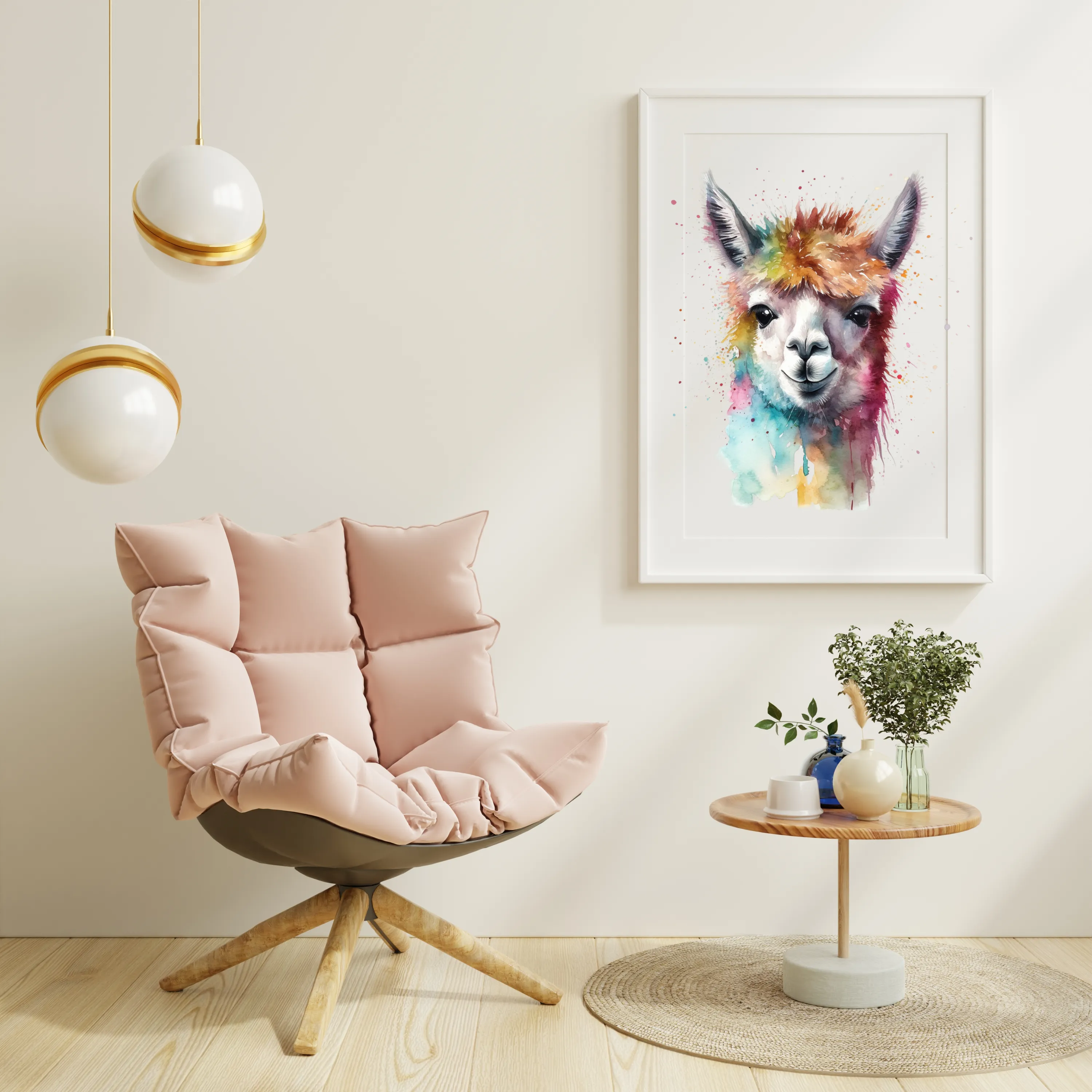 Alpaca Canvas Art Printable Digital Art (36x36) ALP001