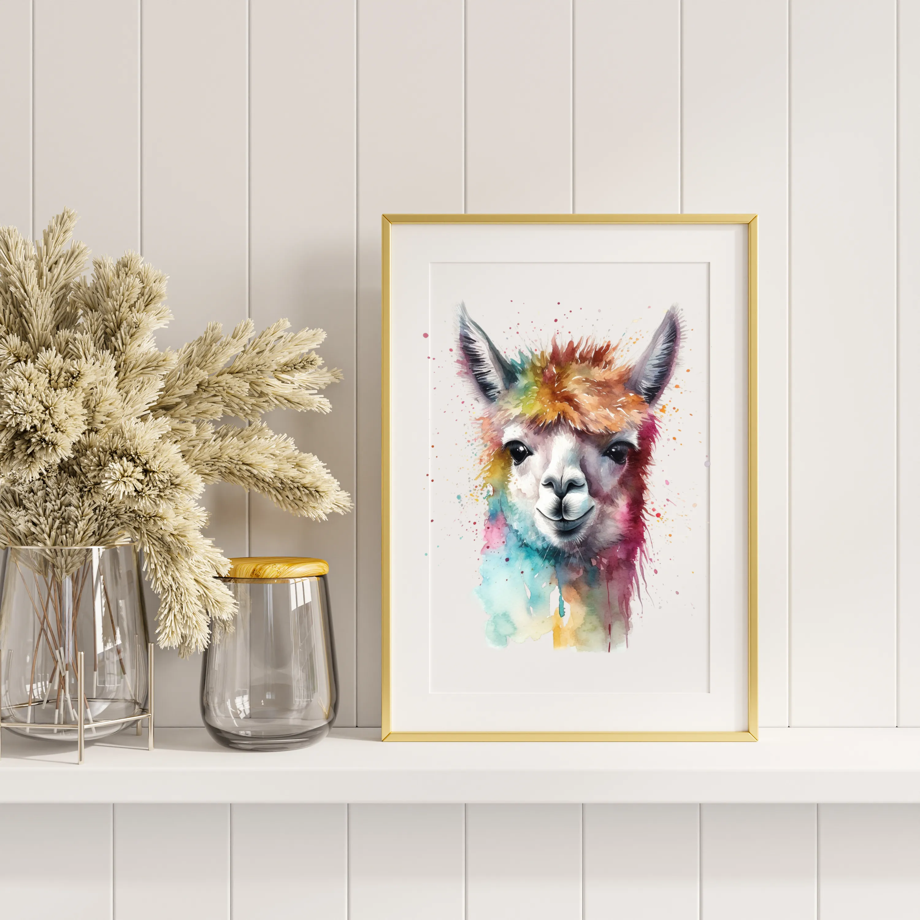 Alpaca Canvas Art Printable Digital Art (36x36) ALP001
