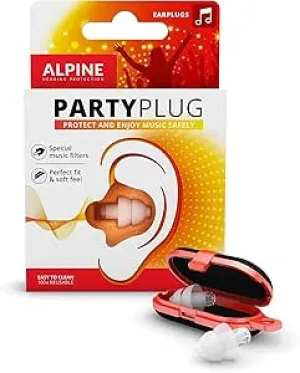 Alpine PartyPlug Earplugs (Clear) with Minibox
