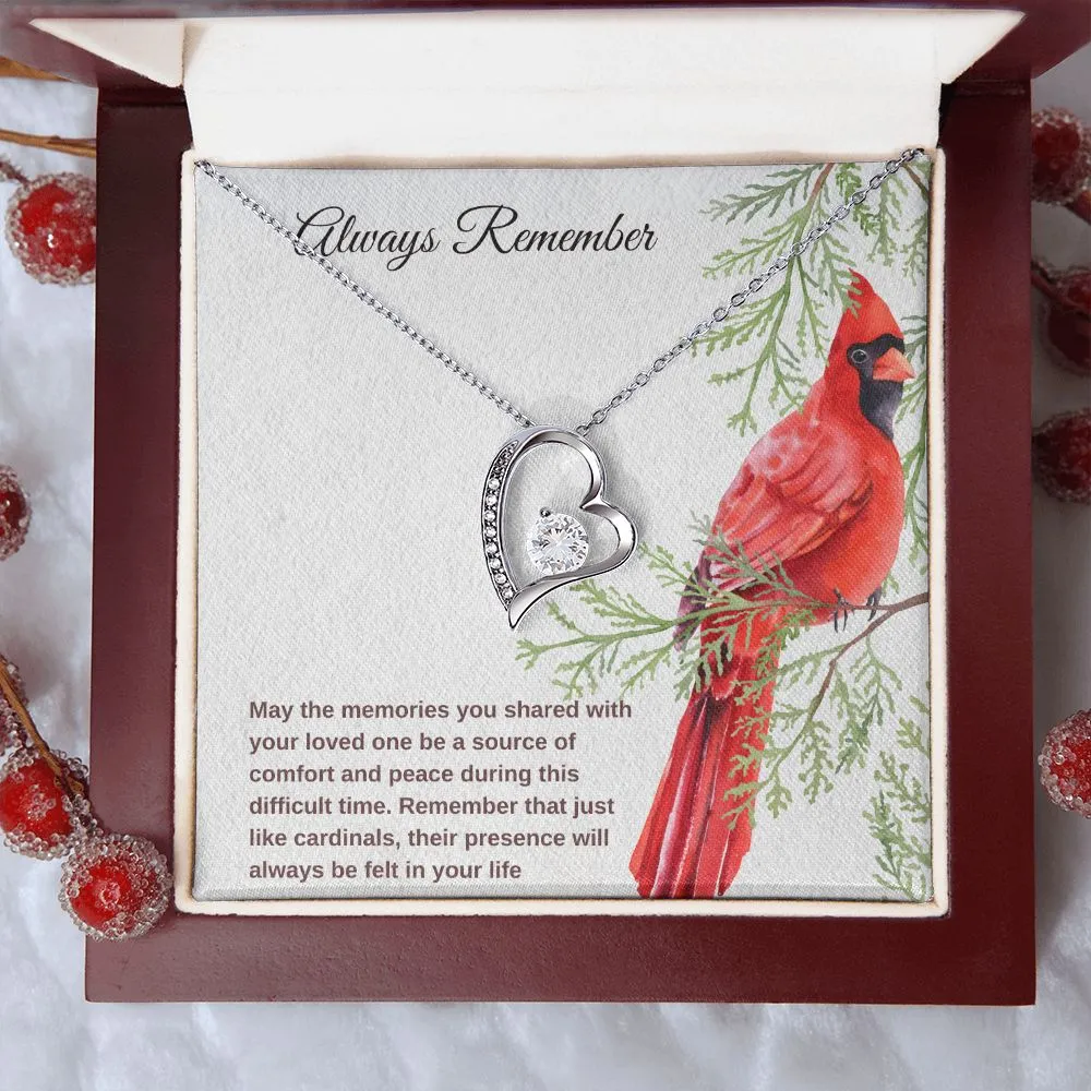Always Remember Cardinal Memorial Necklace