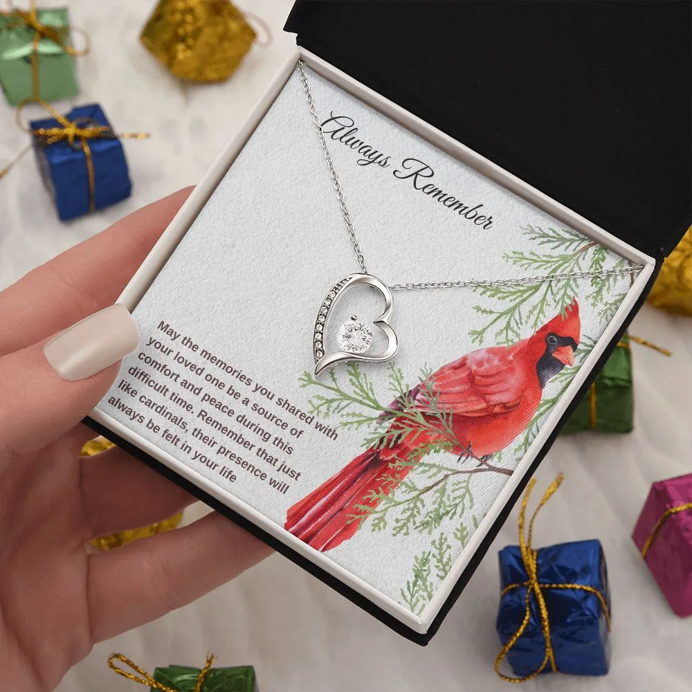 Always Remember Cardinal Memorial Necklace
