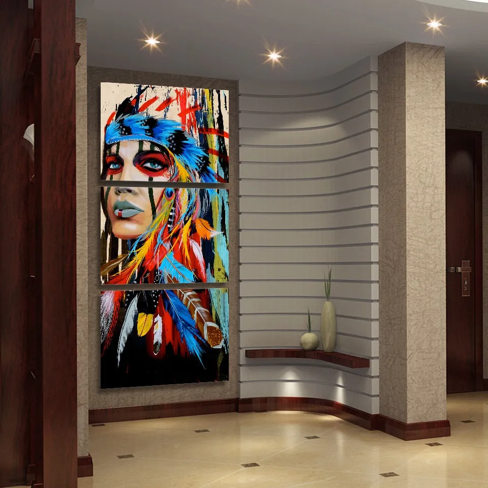 American Indian Canvas Wall Art