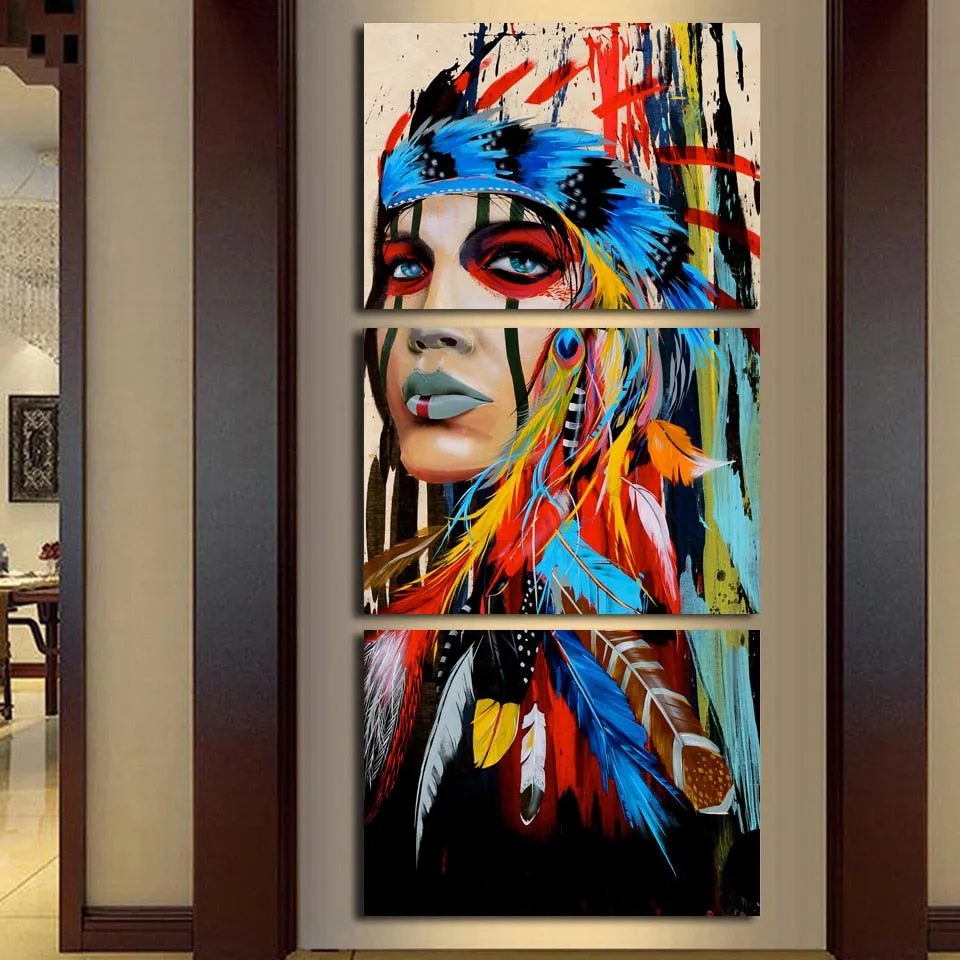 American Indian Canvas Wall Art